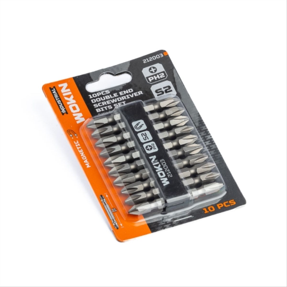 WOKIN - Set de Puntas Magneticas PH2 65mm 10 UN