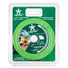 HEMIC - Disco Diamantado corte Vidrio 115x3x22,23mm