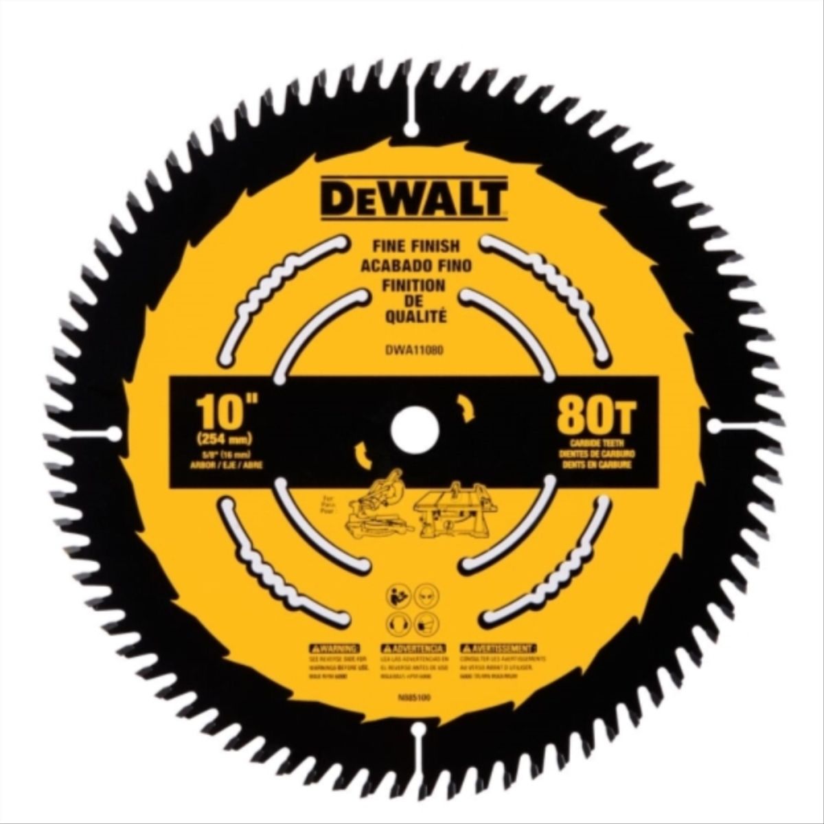 DEWALT - Disco Sierra 10'' 80 dientes DWA11080