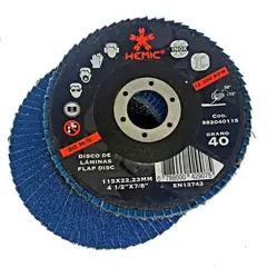 HEMIC - Disco traslapado metal 4 1/2 gr.40