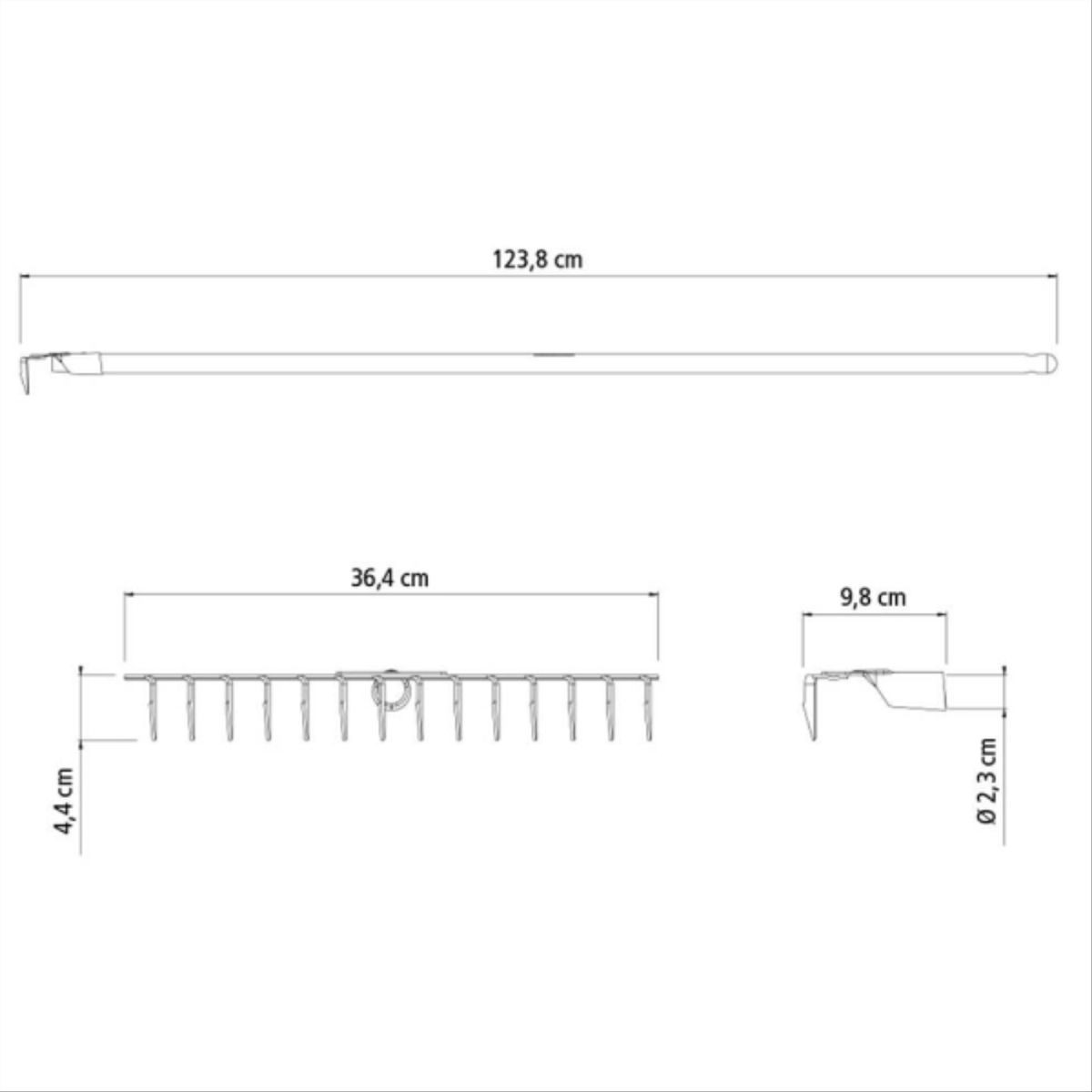 TRAMONTINA - Rastrillo estampado 14 dientes