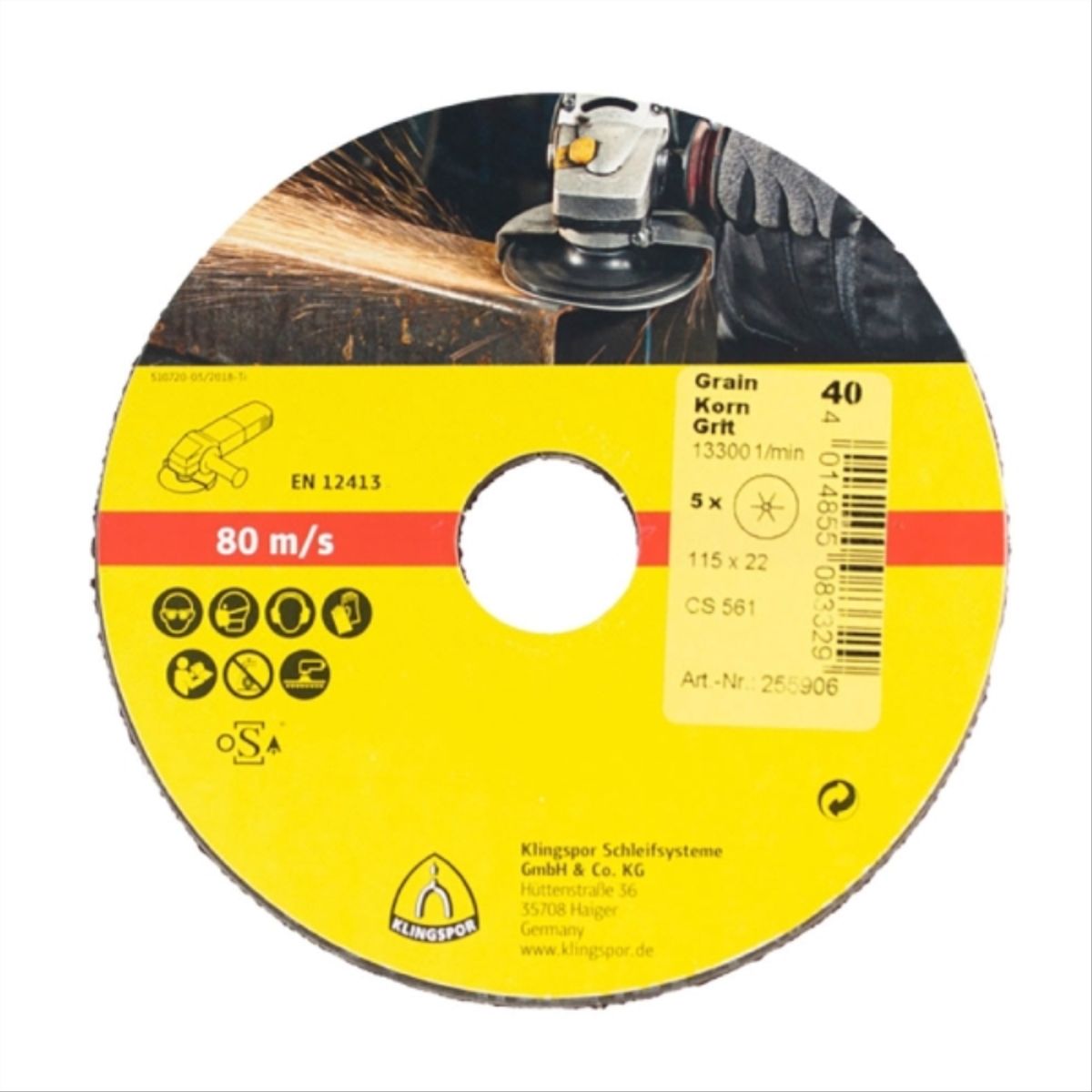 KLINGSPOR - Display disco fibra CS561 115x22 G40 5uds