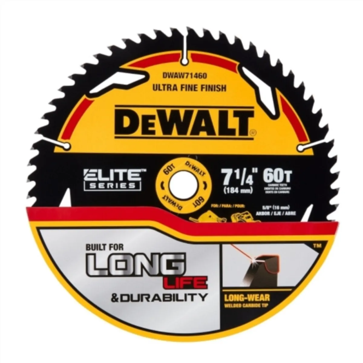 DEWALT - Disco Sierra 7 1/4 60 Dientes DWAW71460 Elite