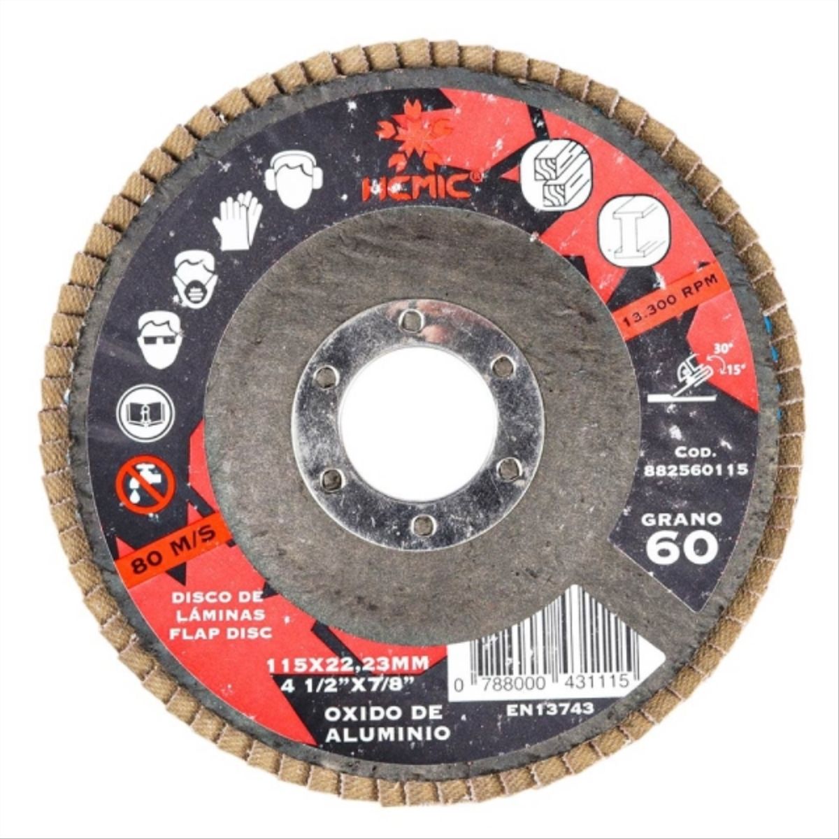 HEMIC - Disco de Laminas HEMIC Metal Madera 115mm Gr.60