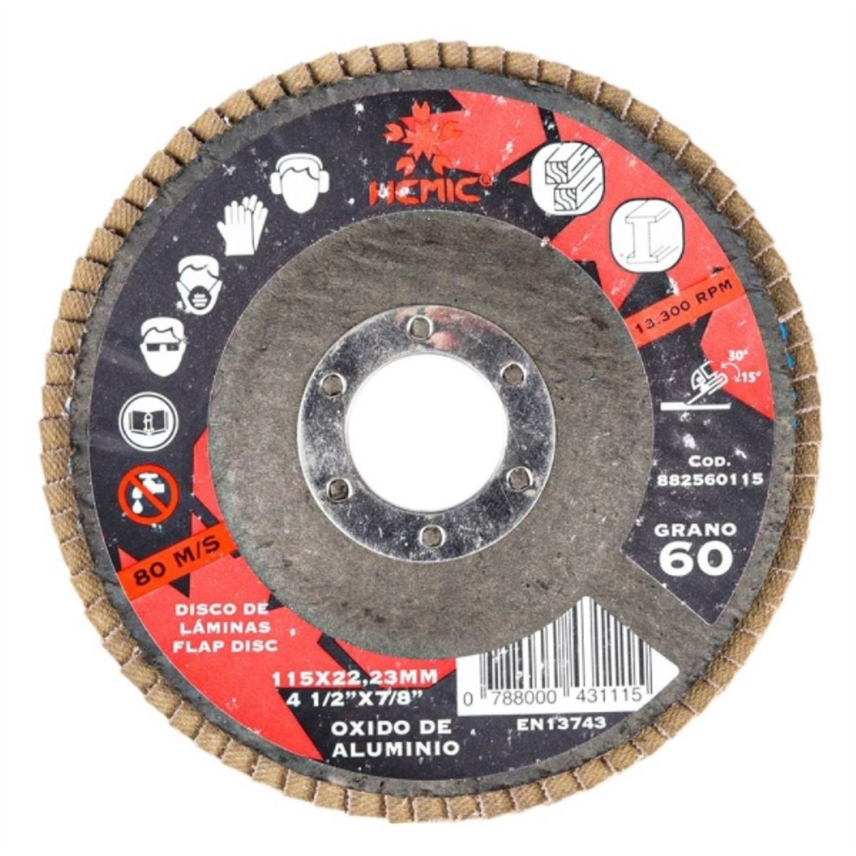 HEMIC - Disco de Laminas HEMIC Metal Madera 115mm Gr.60