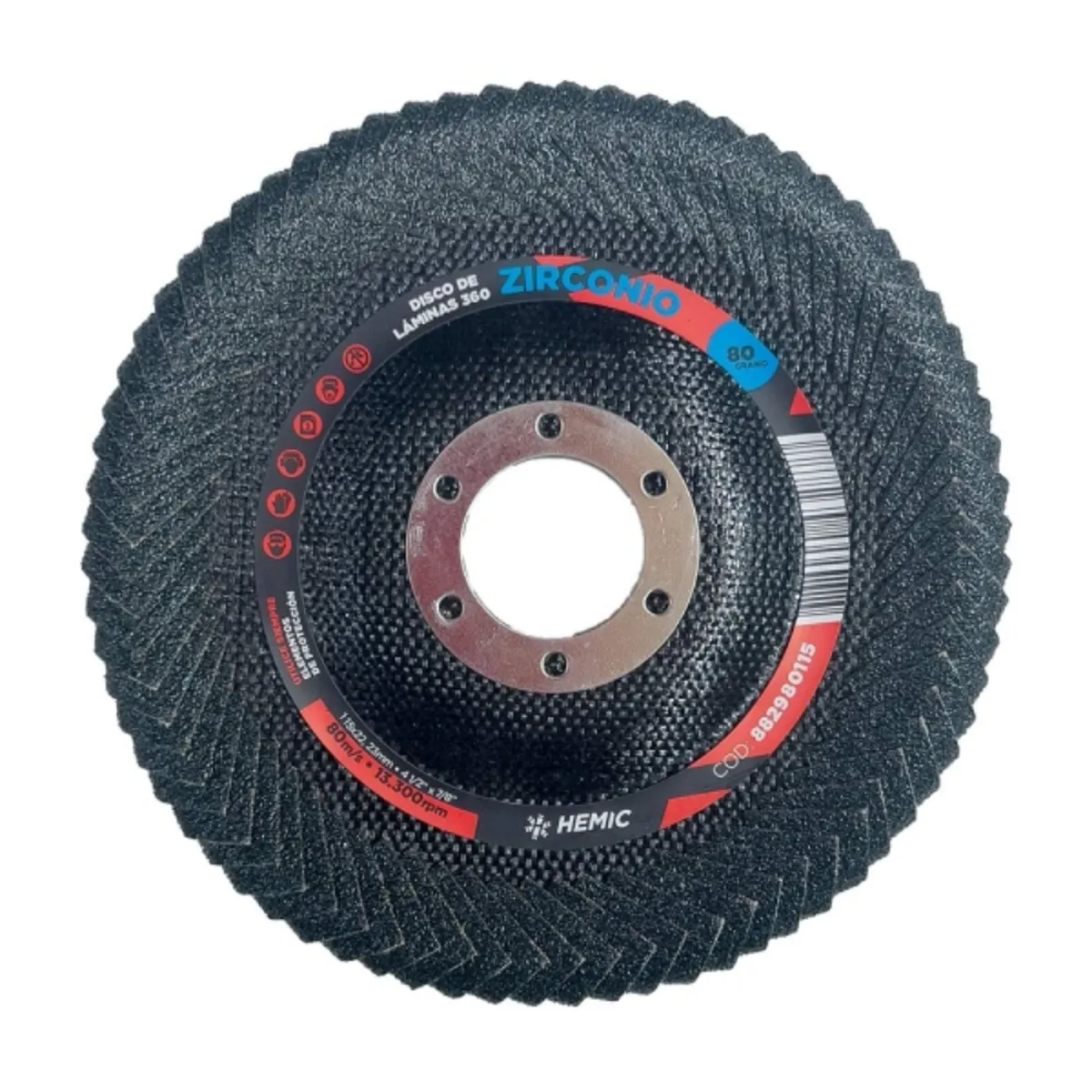 HEMIC - Disco traslapado zirconio 4 1/2 360° g80 hemic