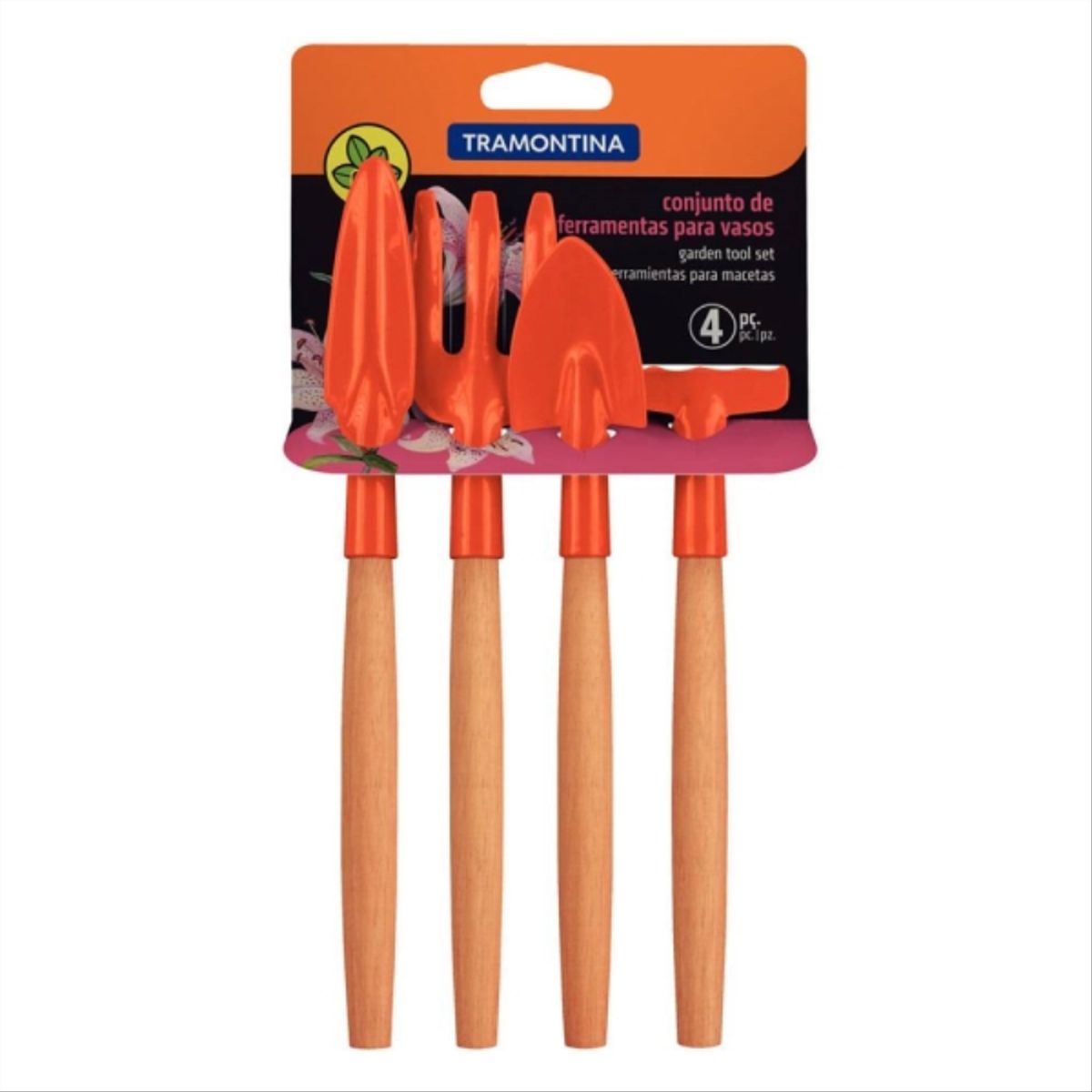 TRAMONTINA - Kit para jardin 4 pz mango madera