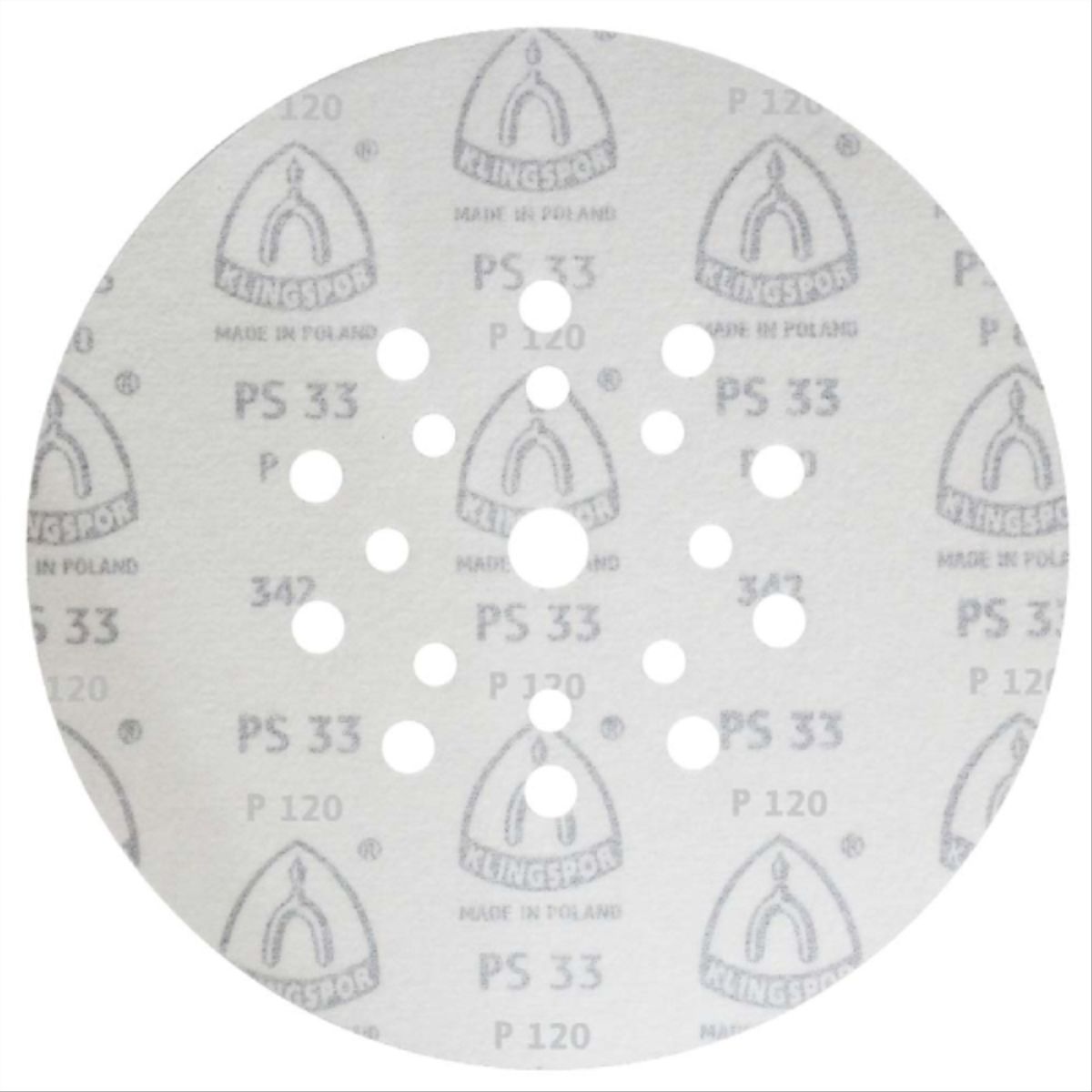 KLINGSPOR - Pack 5 uds Disco Lija Velcro  225mm PS33CK GLS 55 Gr. 120