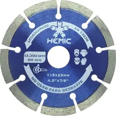 HEMIC - Disco diamantado segmentado 4 1/2"