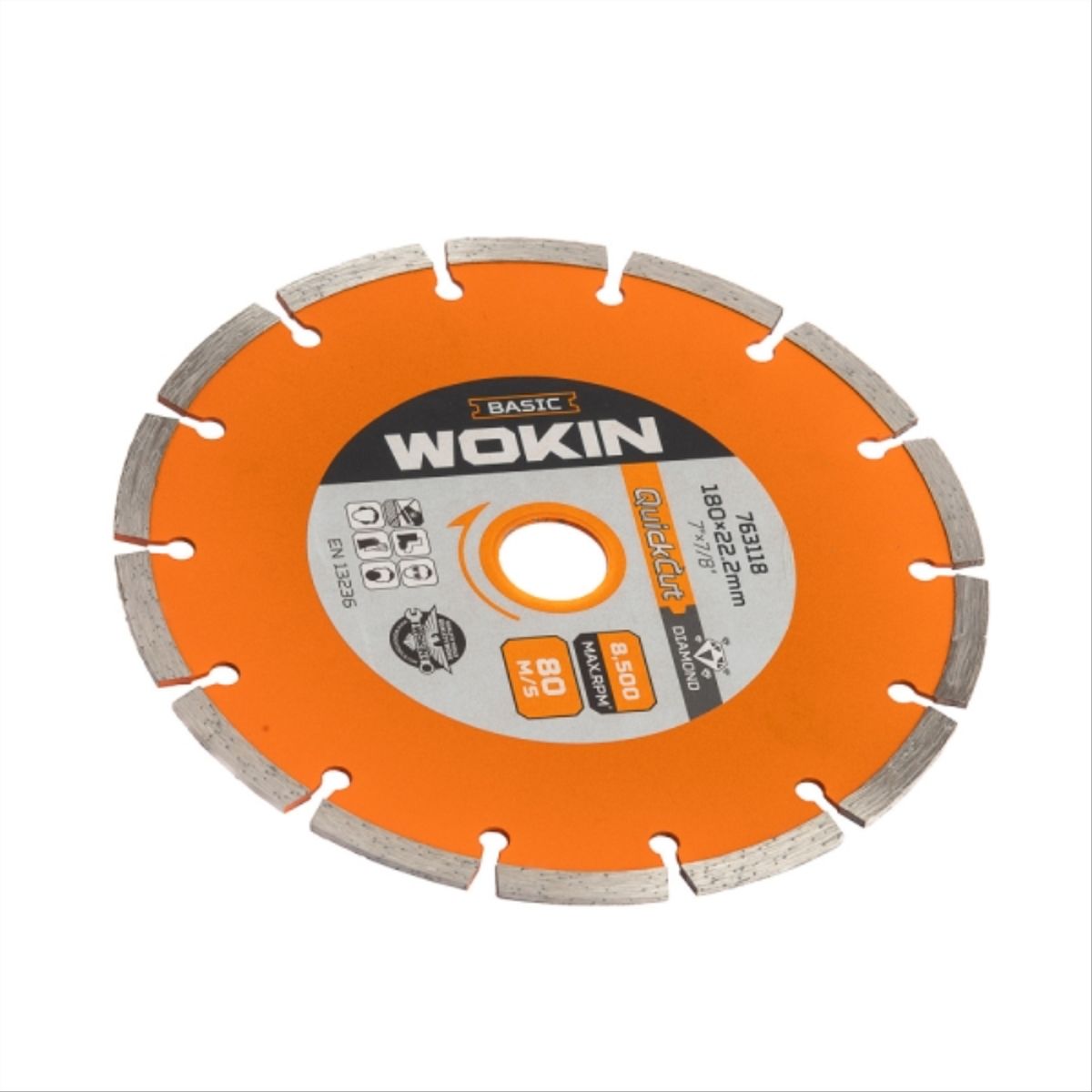 WOKIN - Disco Diamantado Seco 7" x 7/8"