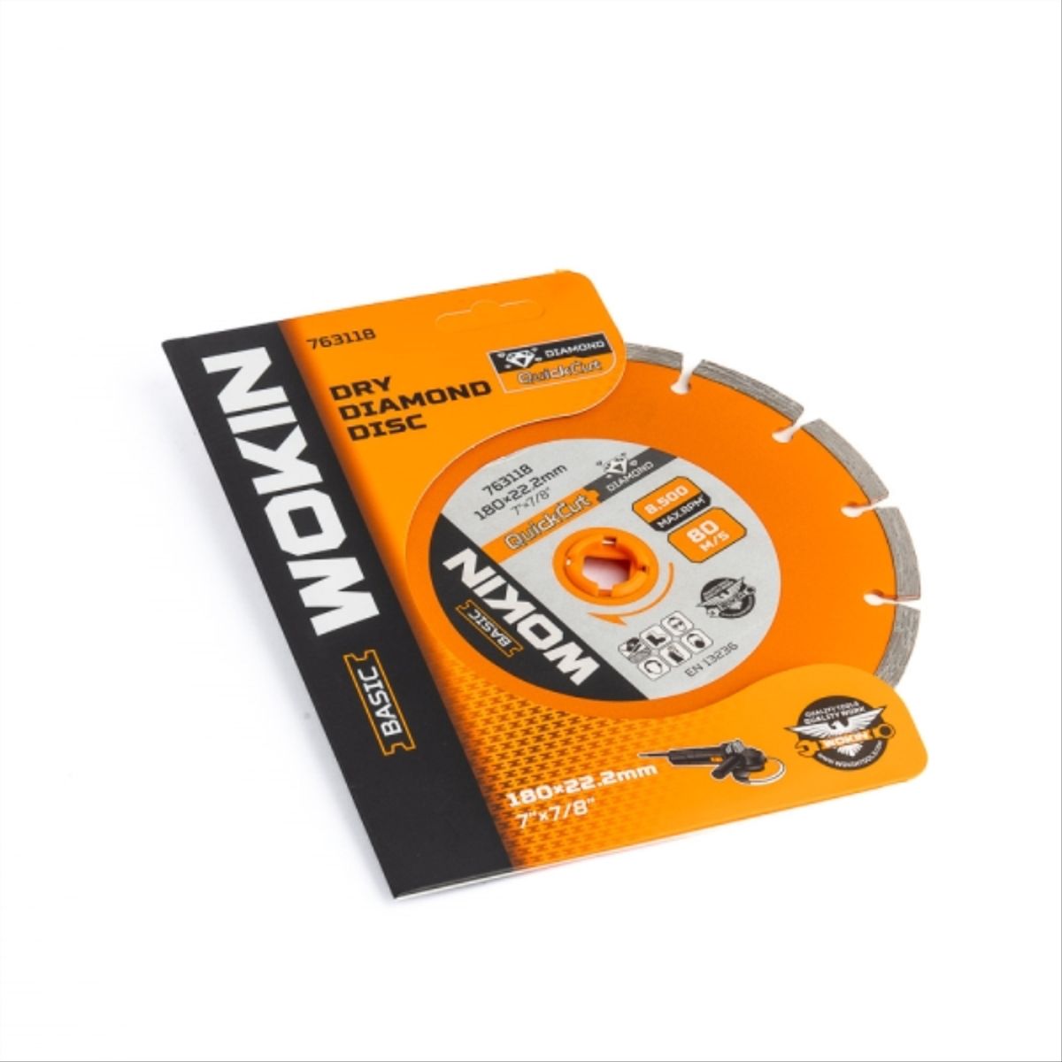 WOKIN - Disco Diamantado Seco 7" x 7/8"