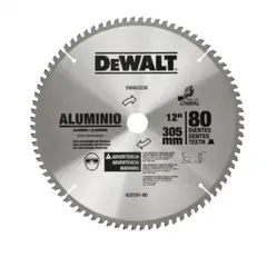DEWALT - Disco Sierra 12'' 80 dientes Corte Aluminio DWA03230