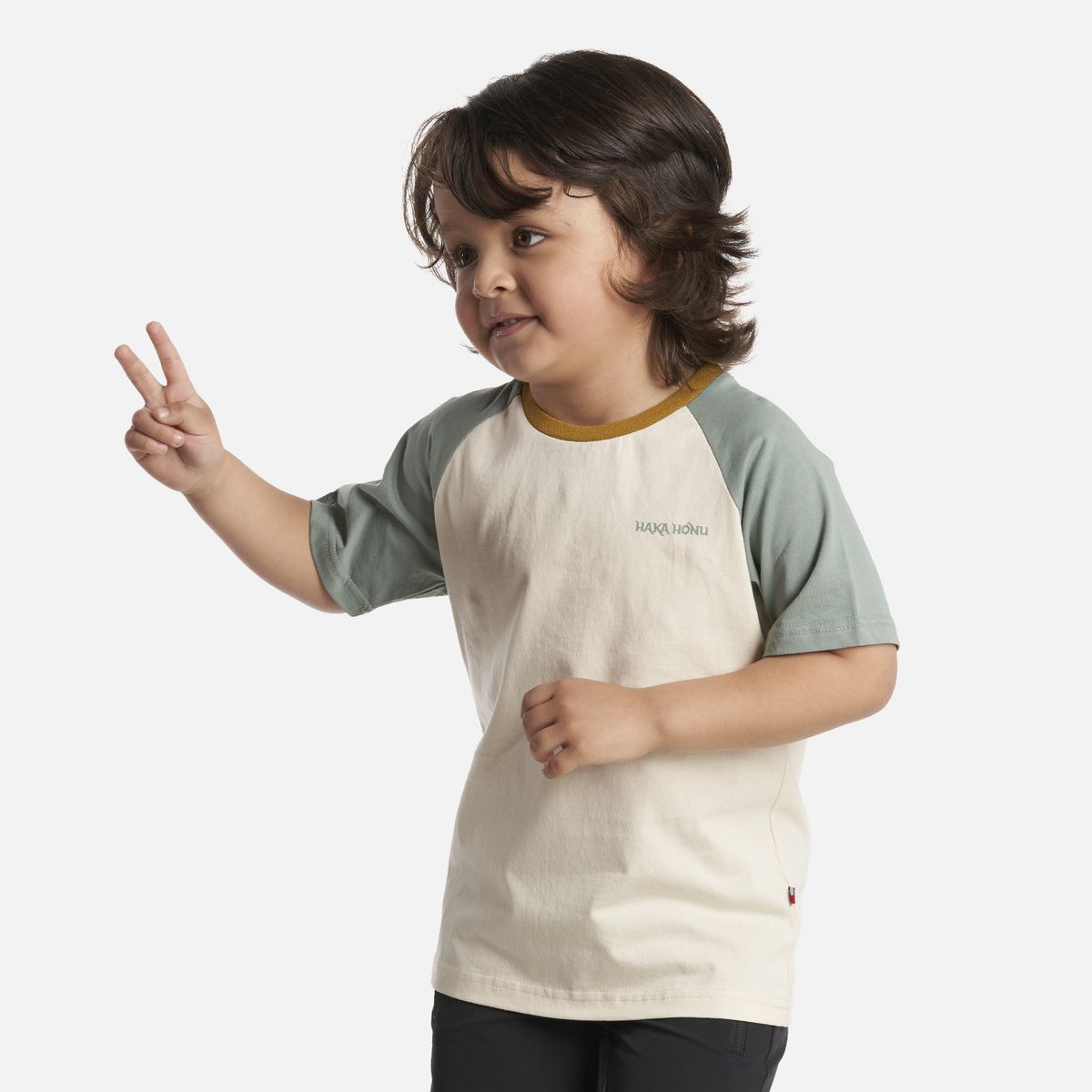 HAKA HONU - Polera Niño Hakids Crema Haka Honu