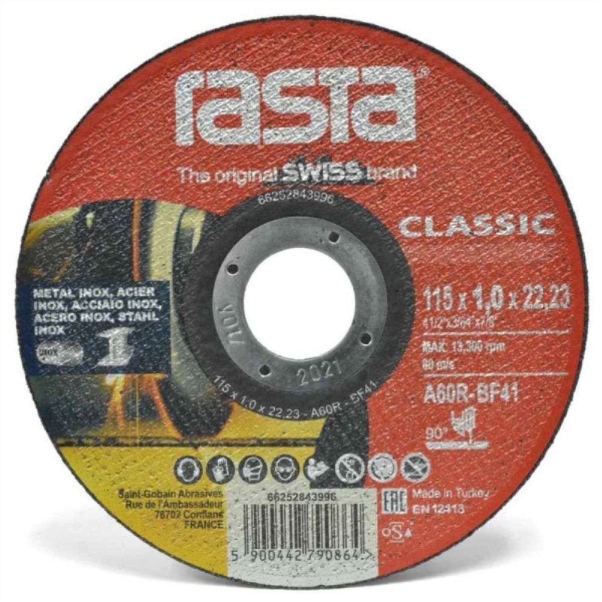 RASTA - Disco corte classic 4 1/2" 1mm