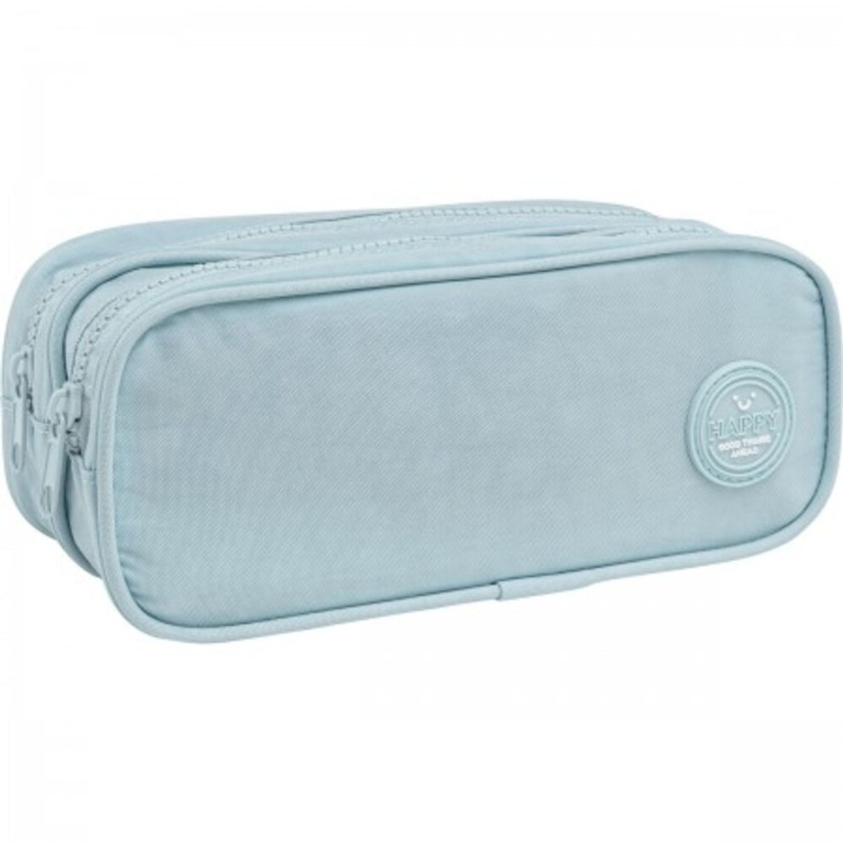 GENERICO - Estuche Duo Happy Celeste con 2 Compartimentos – 210x90x90mm