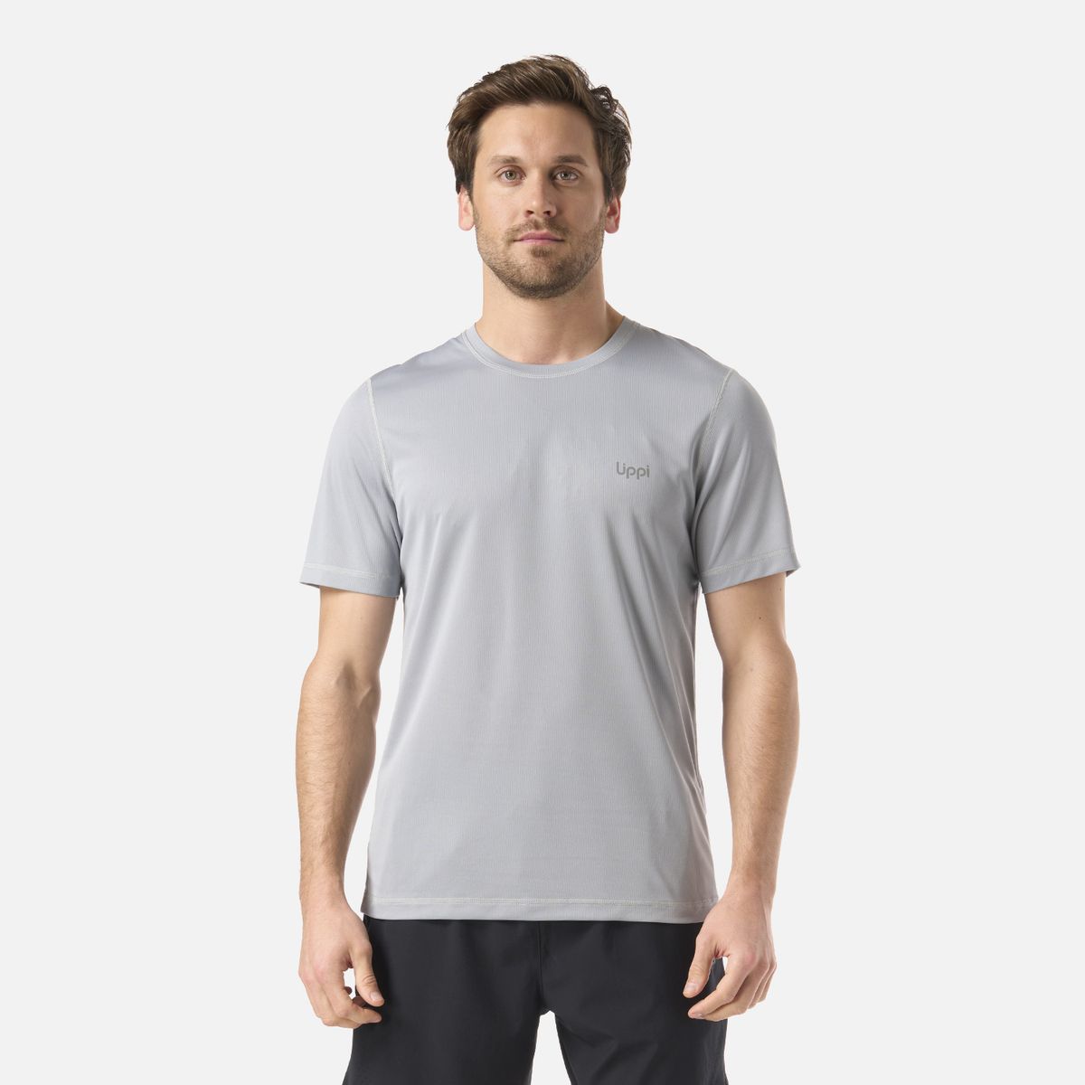 LIPPI - Polera Hombre Core Q-Dry T-Shirt Gris Lippi