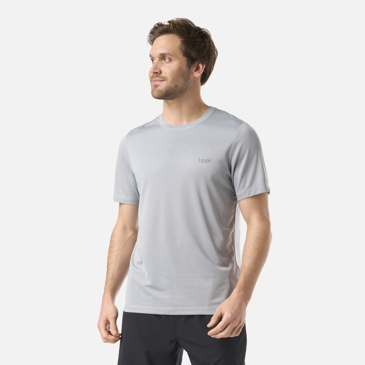 LIPPI - Polera Hombre Core Q-Dry T-Shirt Gris Lippi