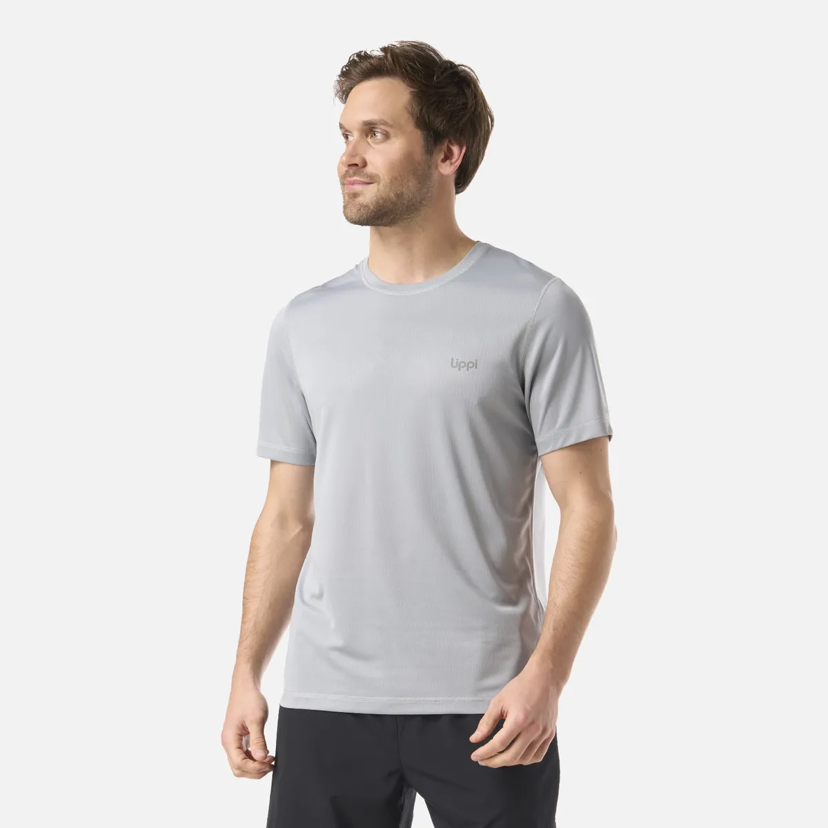 LIPPI - Polera Hombre Core Q-Dry T-Shirt Gris Lippi