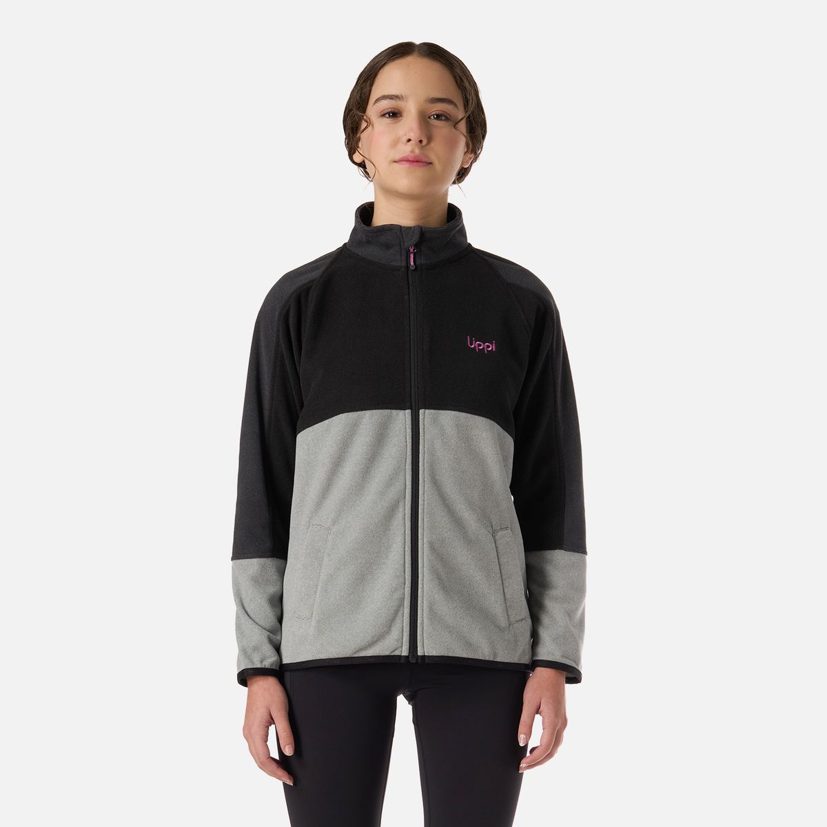 LIPPI - Polar Teen Girl Fireplace Full Zip Sweatshirt Negro Lippi