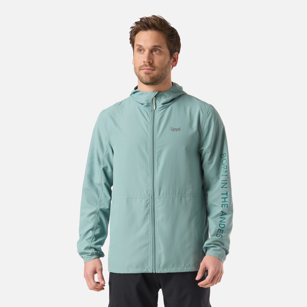 LIPPI - Chaqueta Hombre Nightfall WindBreaker Hoody Jacket Turquesa Lippi