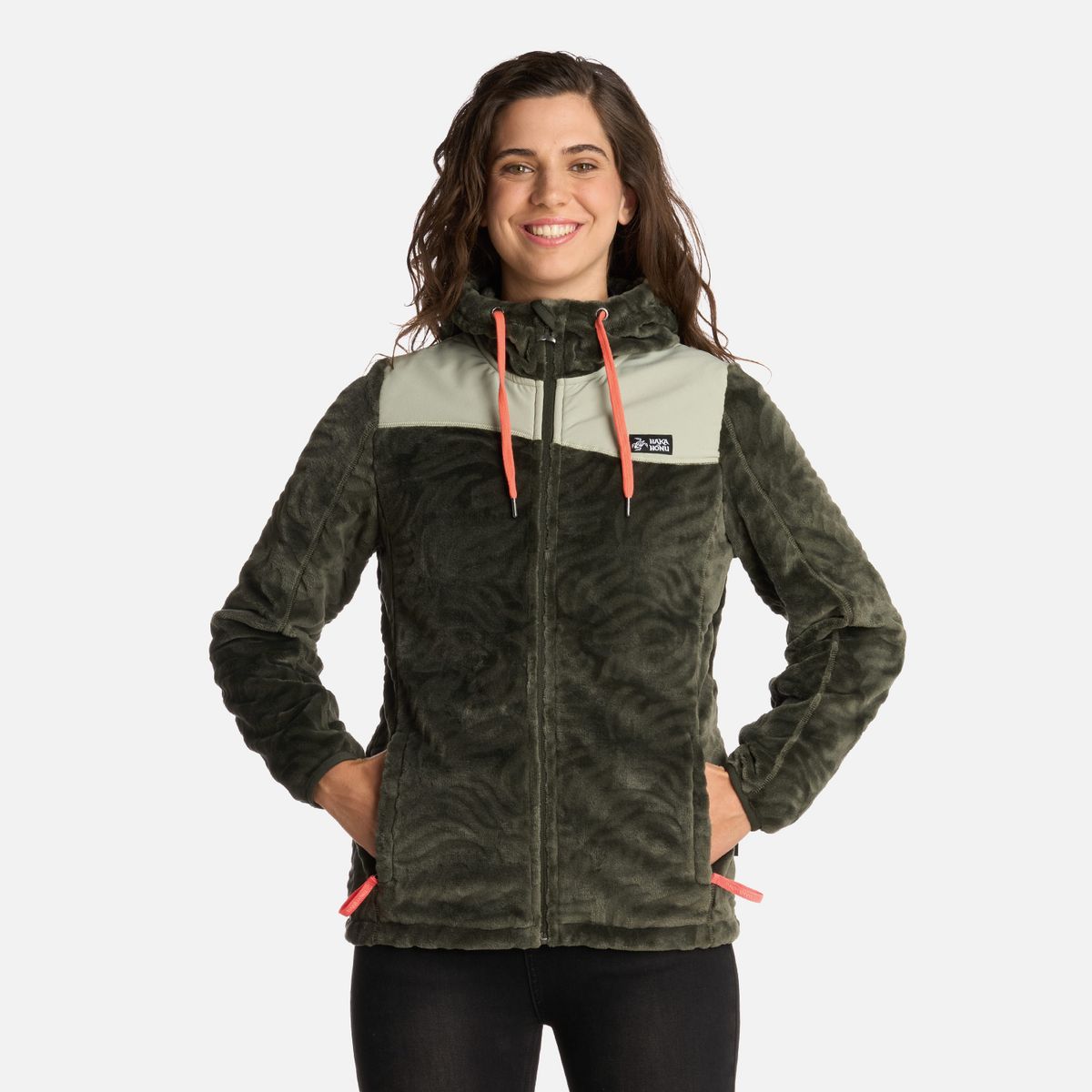 HAKA HONU - Polar Mujer Polaroid Verde Militar Haka Honu