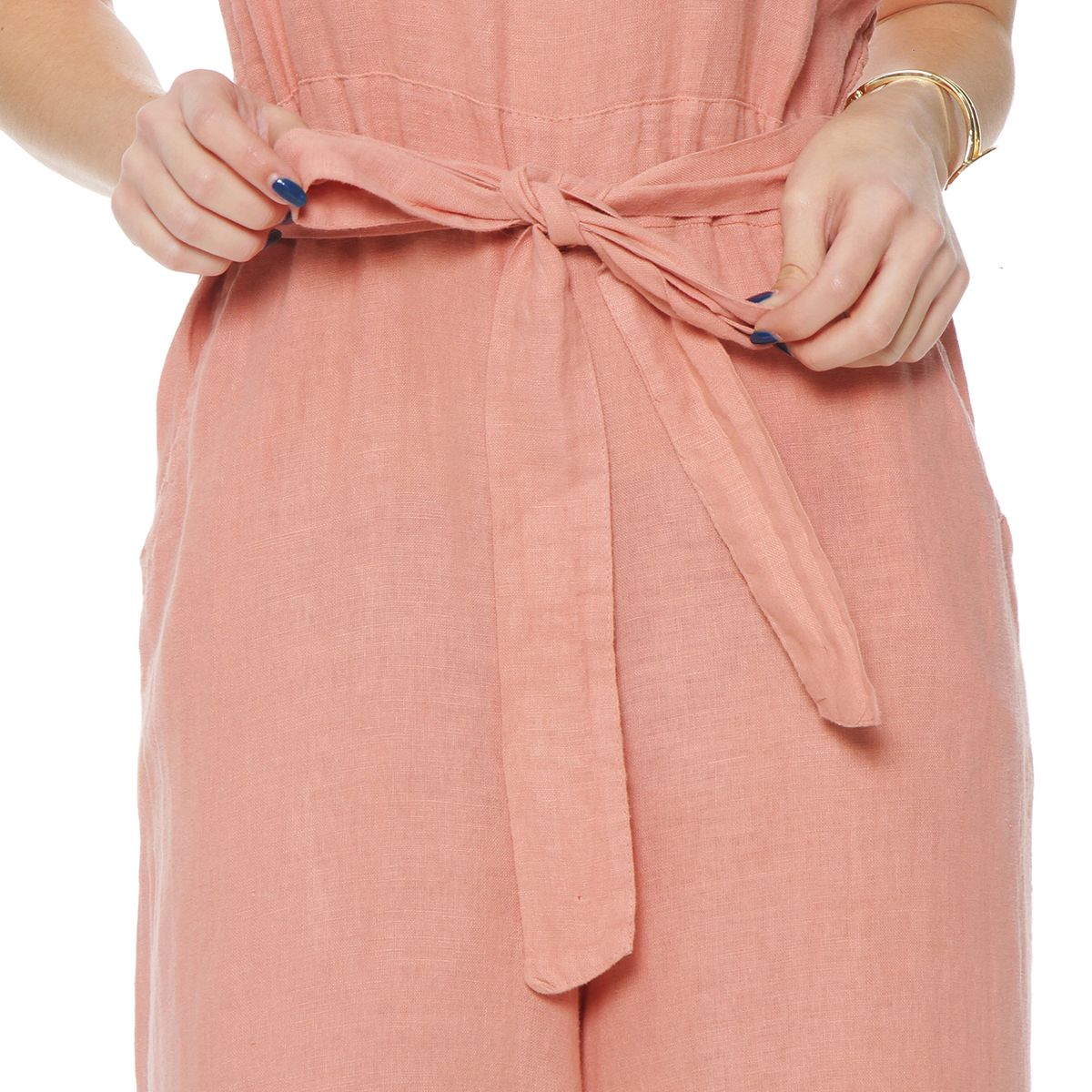 WADOS - ENTERITO SIN MANGA LINO CON LAZO EN CINTURA