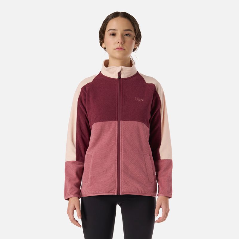 LIPPI - Polar Teen Girl Fireplace Full Zip Sweatshirt Rosa Oscuro Lippi