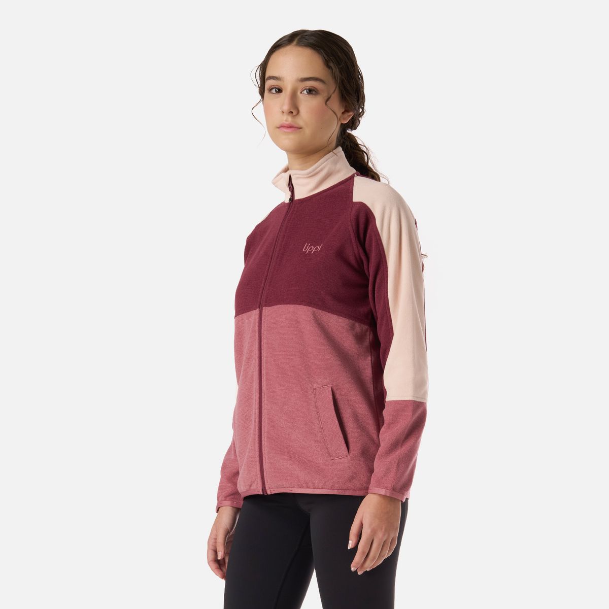 LIPPI - Polar Teen Girl Fireplace Full Zip Sweatshirt Rosa Oscuro Lippi