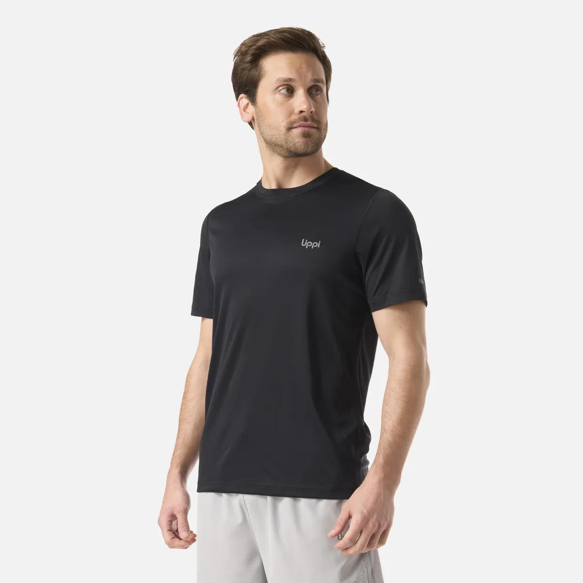 LIPPI - Polera Hombre Core Q-Dry T-Shirt Negro Lippi