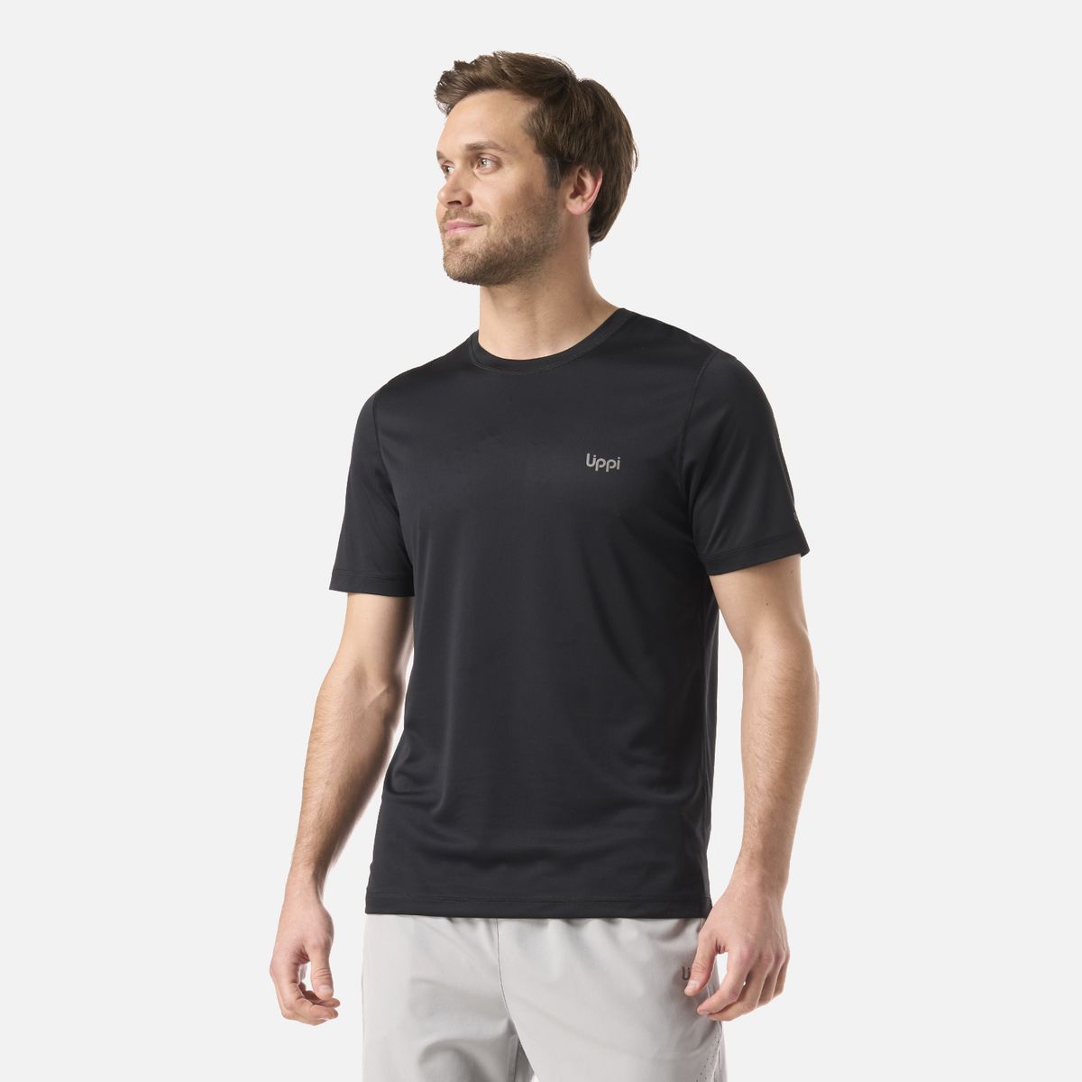 LIPPI - Polera Hombre Core Q-Dry T-Shirt Negro Lippi