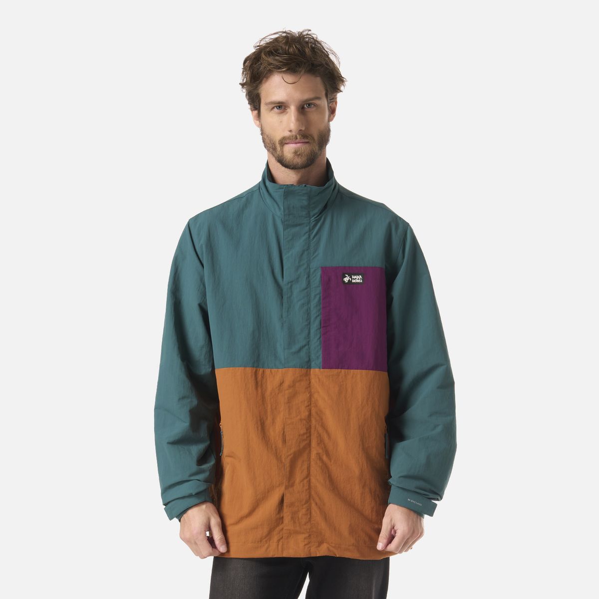 HAKA HONU - Chaqueta Hombre Hijo Del Viento Petroleo Oscuro Haka Honu