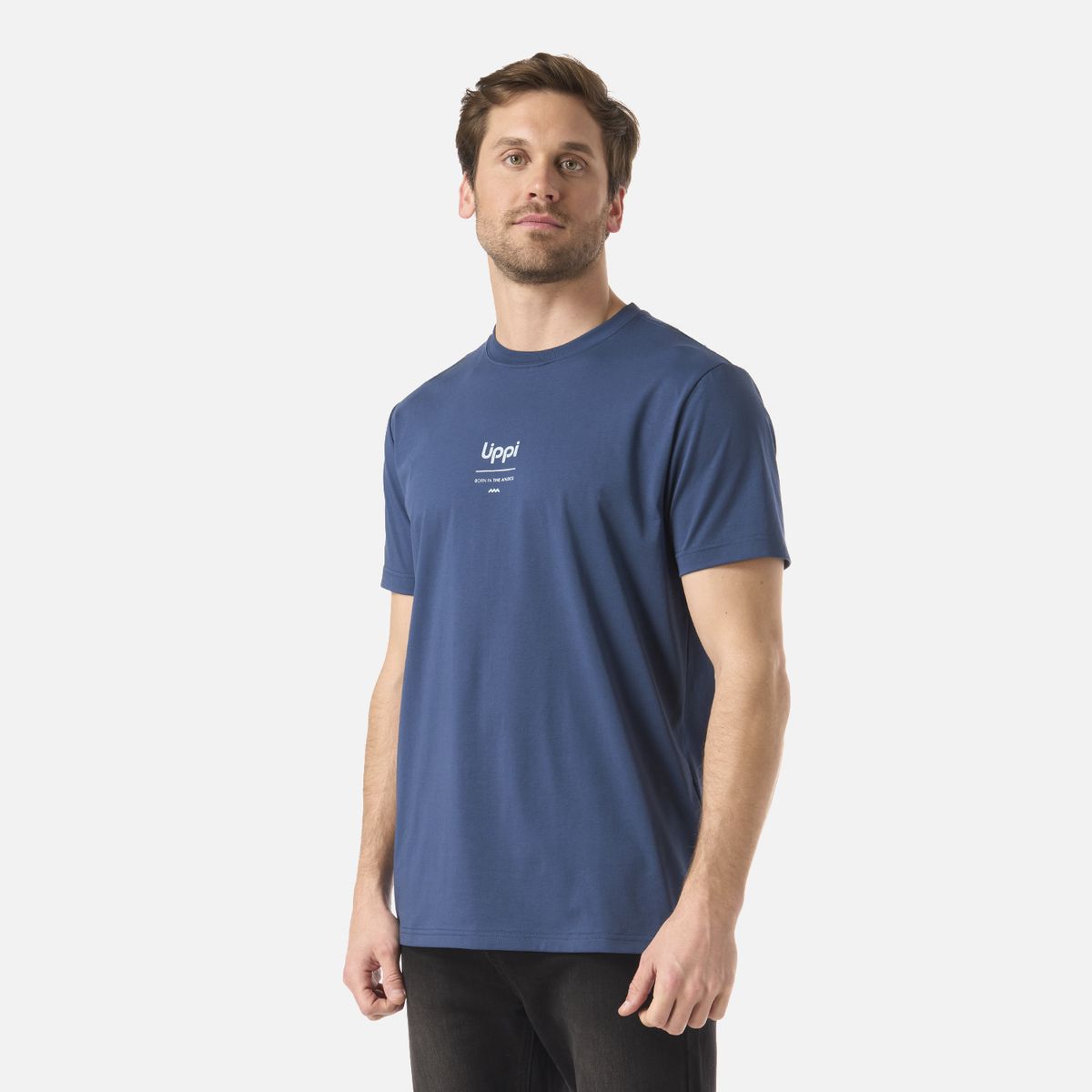 LIPPI - Polera Hombre Ulmo Mid Point Sorona T-Shirt Azul Oscuro Lippi