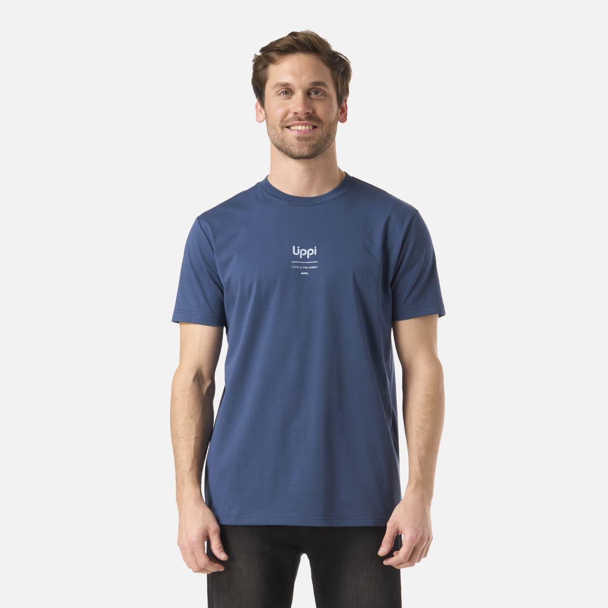 LIPPI - Polera Hombre Ulmo Mid Point Sorona T-Shirt Azul Oscuro Lippi