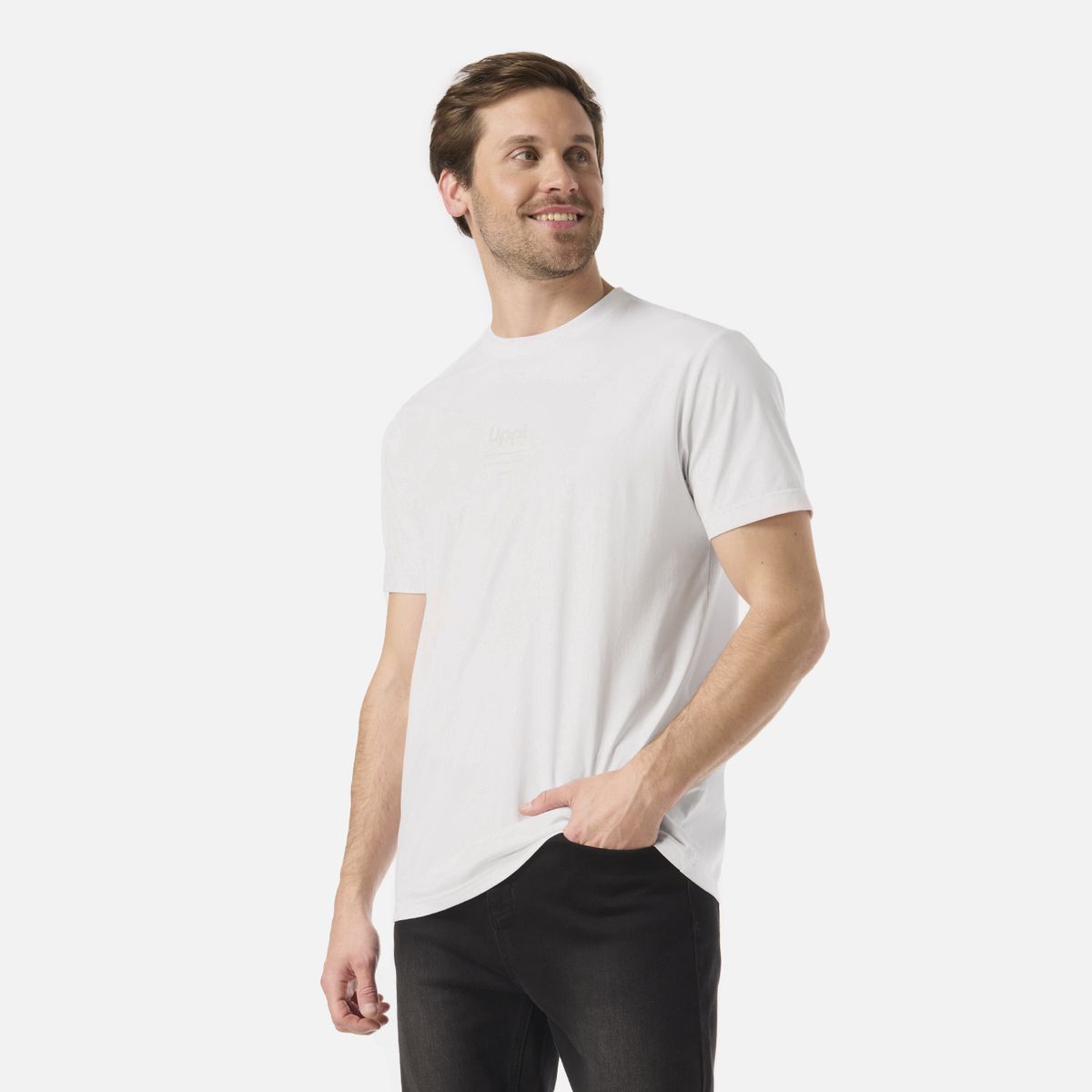 LIPPI - Polera Hombre Ulmo Mid Point Sorona T-Shirt Blanco Lippi