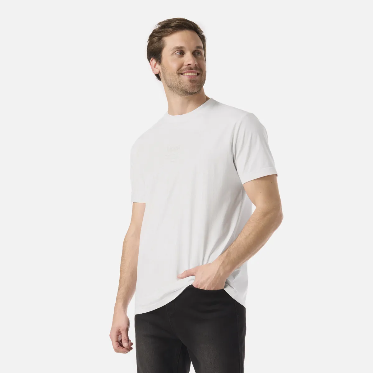 LIPPI - Polera Hombre Ulmo Mid Point Sorona T-Shirt Blanco Lippi