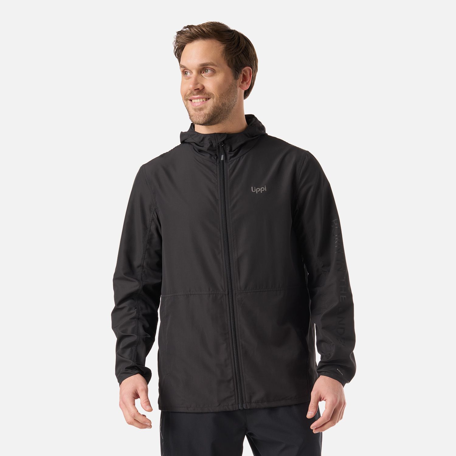 LIPPI Chaqueta Hombre Nightfall WindBreaker Hoody Jacket Negro