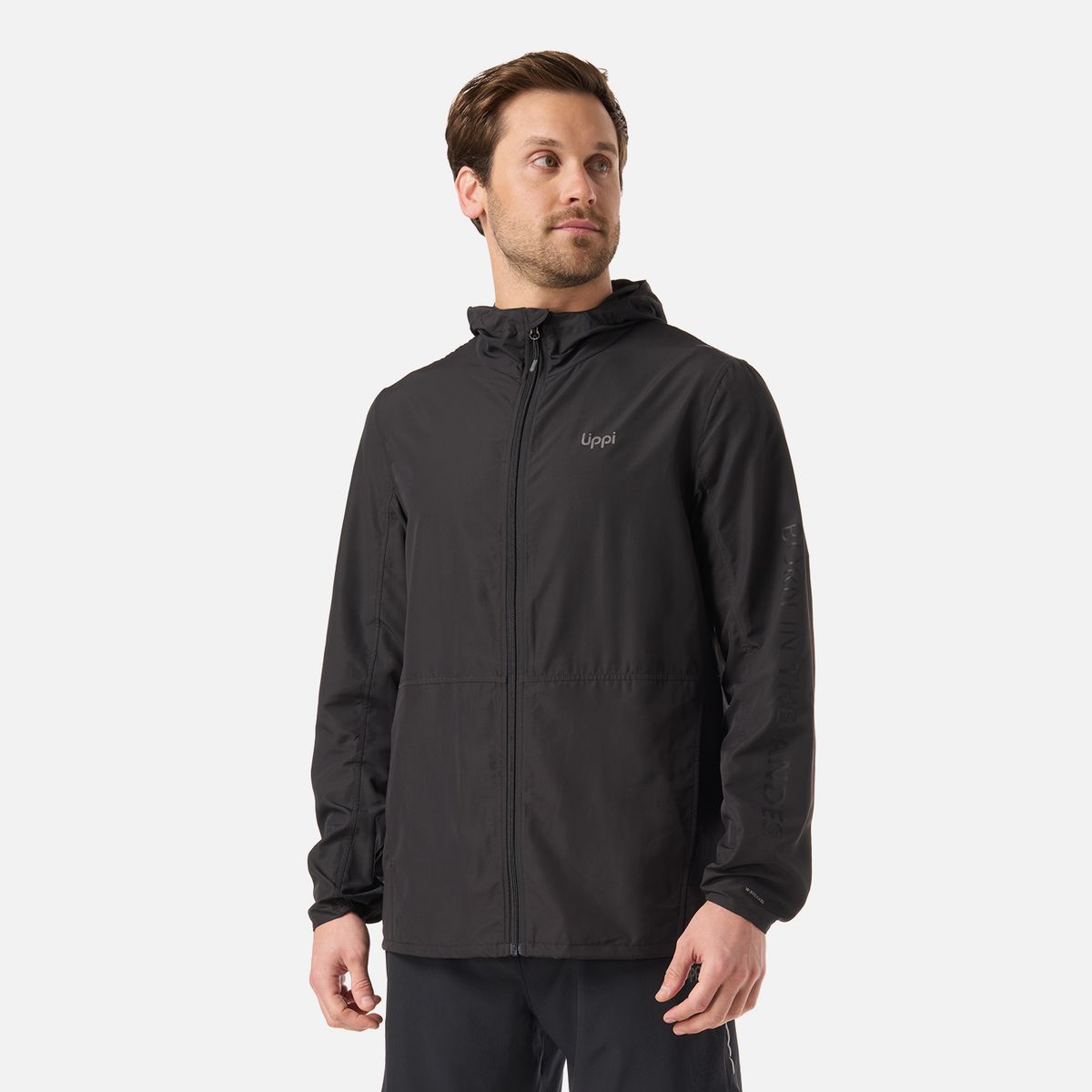 LIPPI - Chaqueta Hombre Nightfall WindBreaker Hoody Jacket Negro Lippi