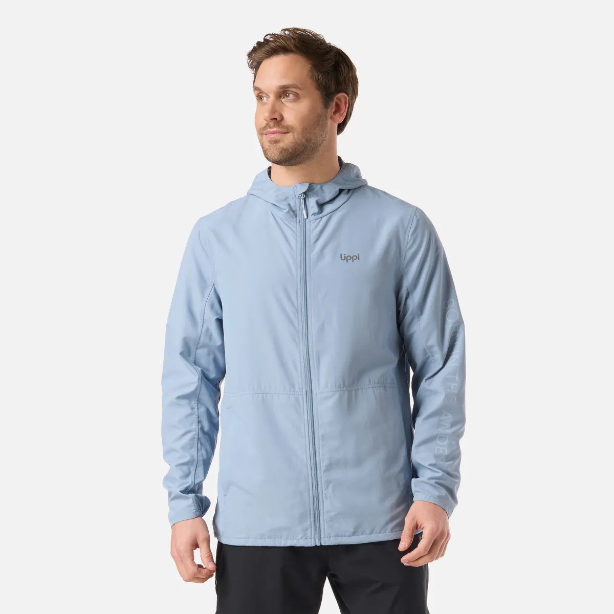 LIPPI - Chaqueta Hombre Nightfall WindBreaker Hoody Jacket Azul Piedra Lippi