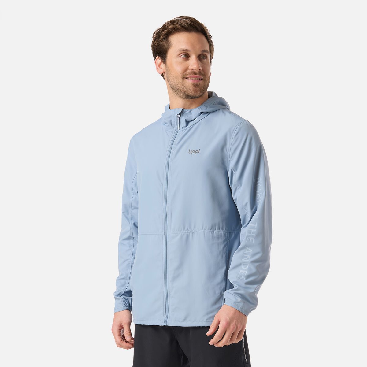 LIPPI - Chaqueta Hombre Nightfall WindBreaker Hoody Jacket Azul Piedra Lippi