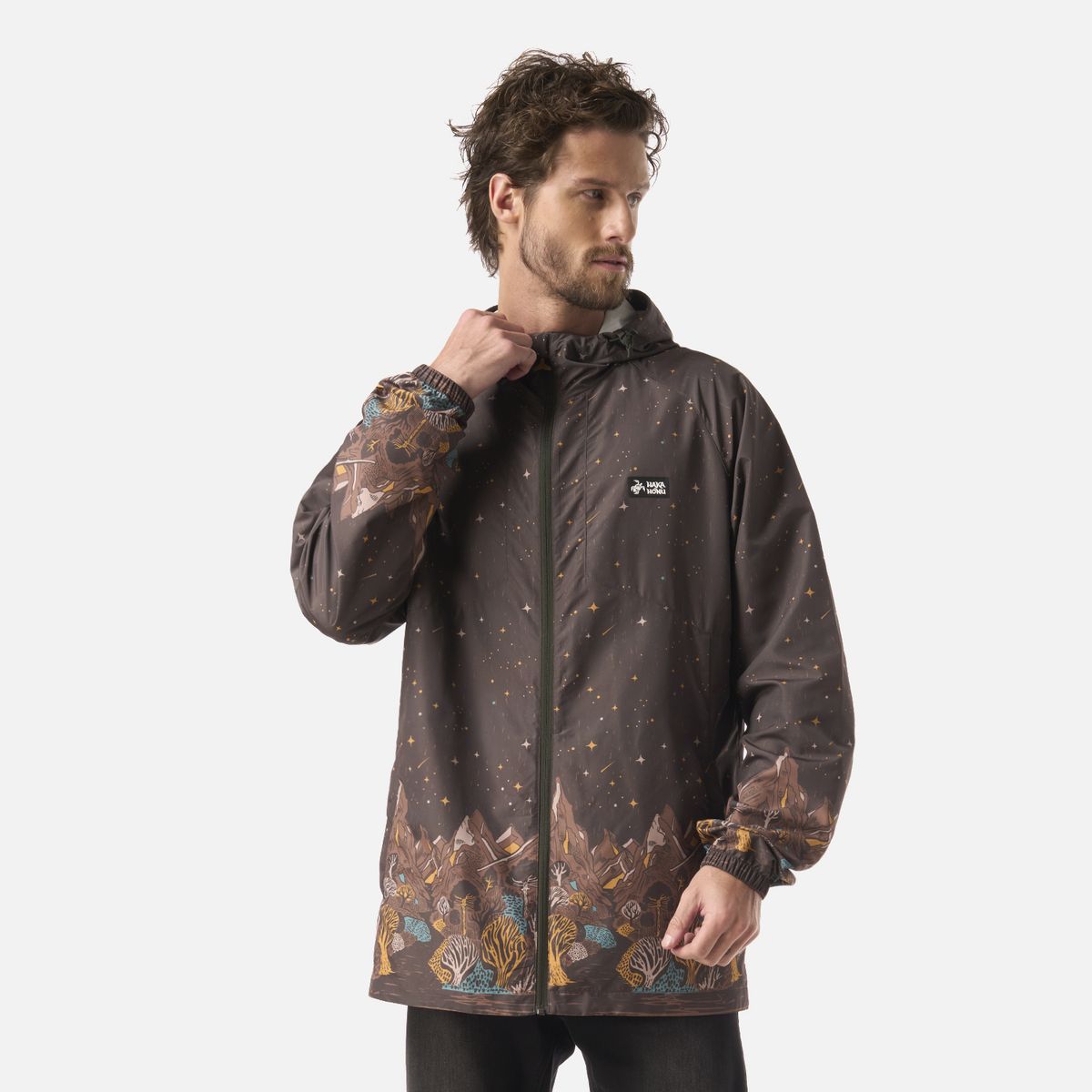 HAKA HONU - Chaqueta Hombre Aperrao Print Verde Militar Haka Honu