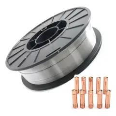 GENERICO - Alambre Soldadura Mig Flux227kg 09mm+10 Boquillas 09mm