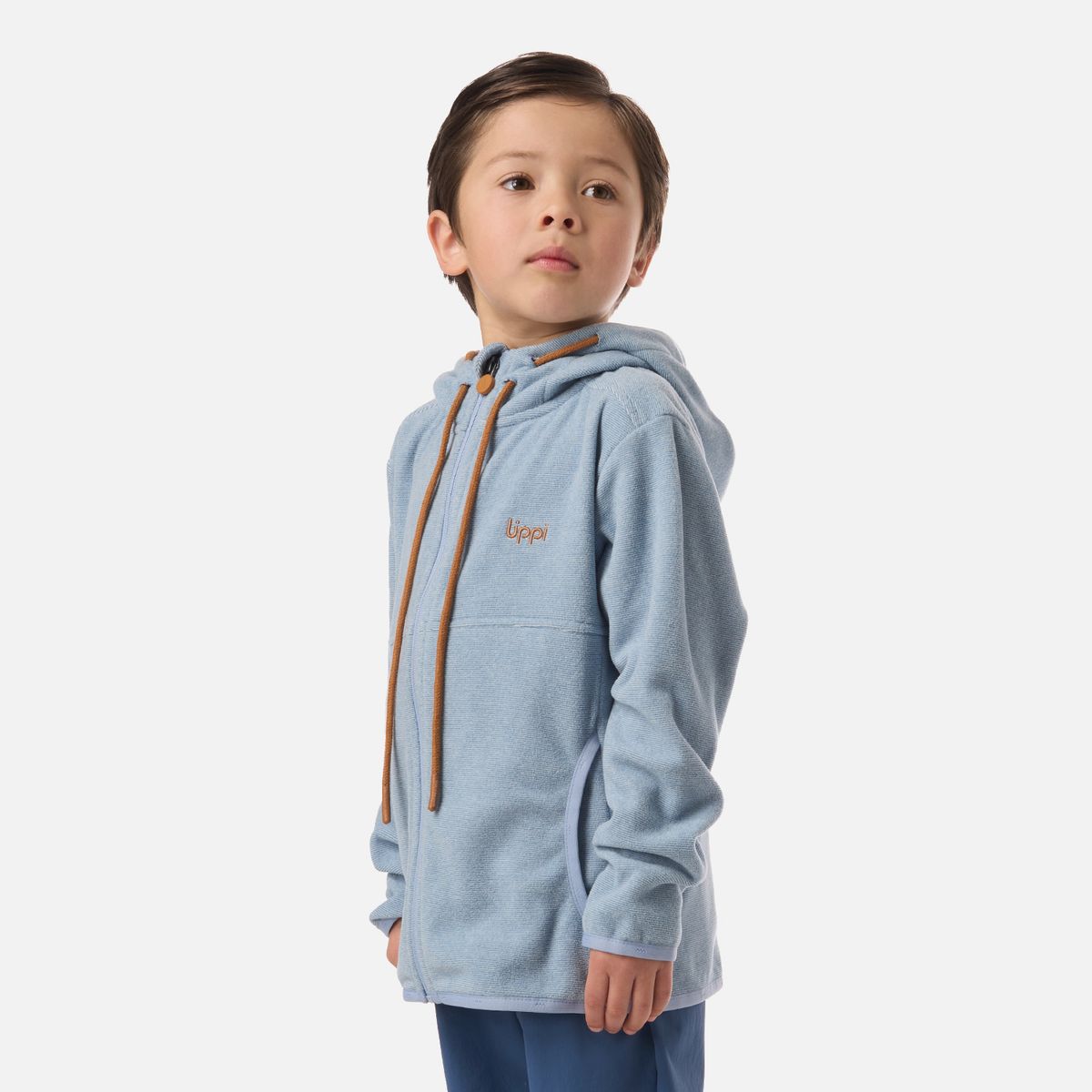 LIPPI - Polar Niño Stripes Nano-F Full Zip Hoody Azul Piedra Lippi