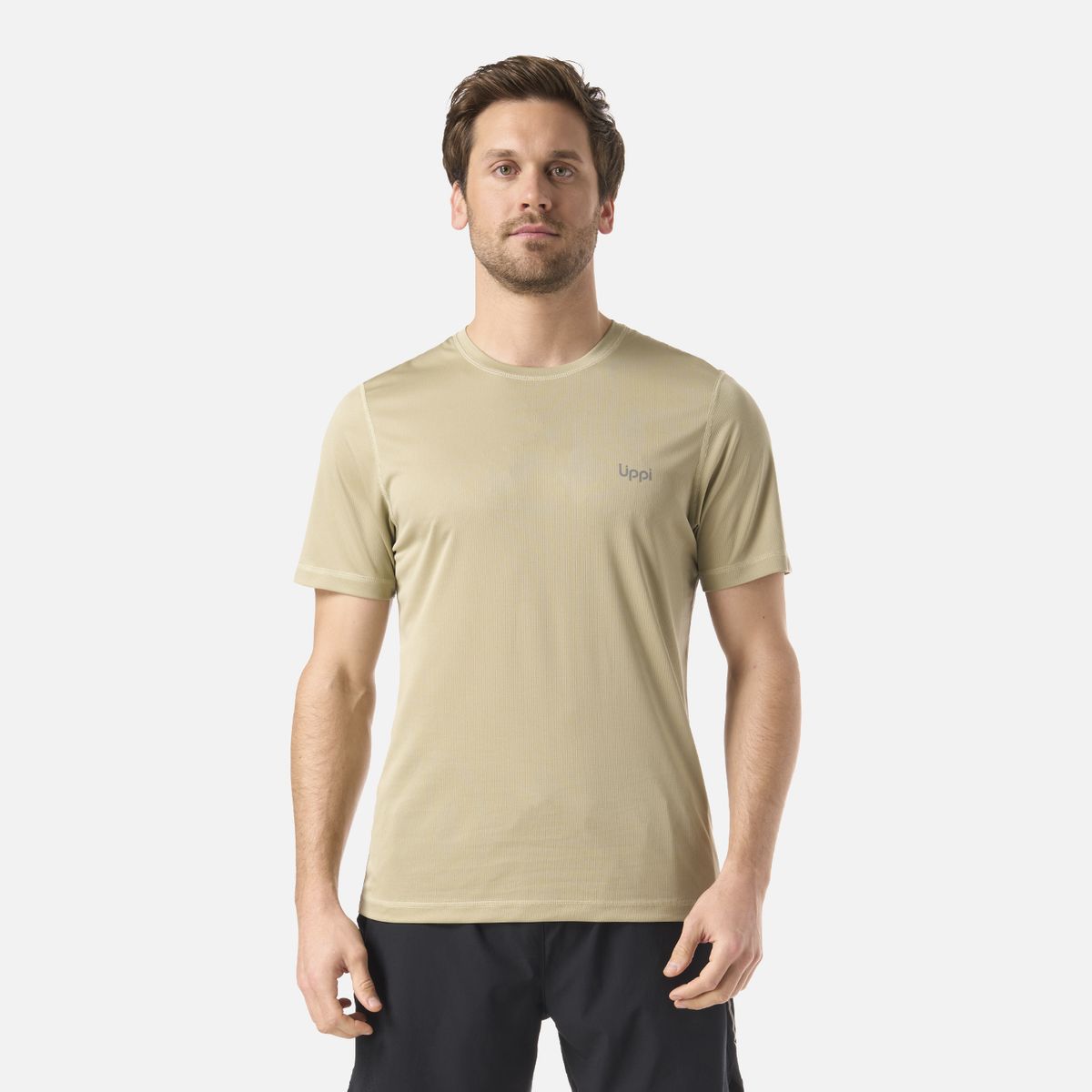 LIPPI - Polera Hombre Core Q-Dry T-Shirt Verde Oliva Lippi