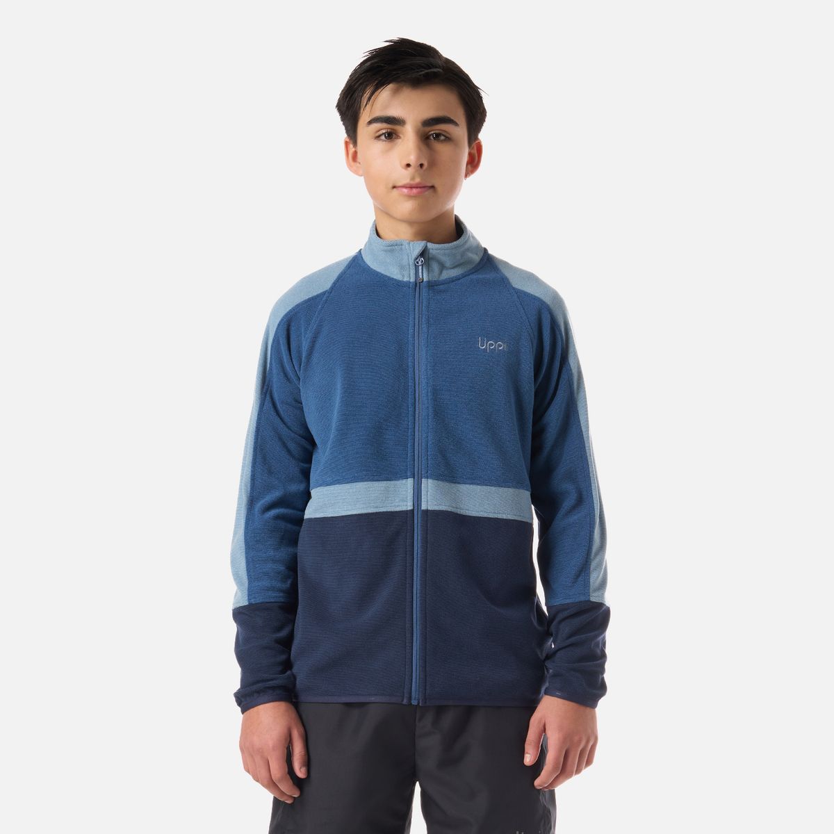 LIPPI - Polar Teen Boy Fireplace Full Zip Sweatshirt Azul oscuro Lippi