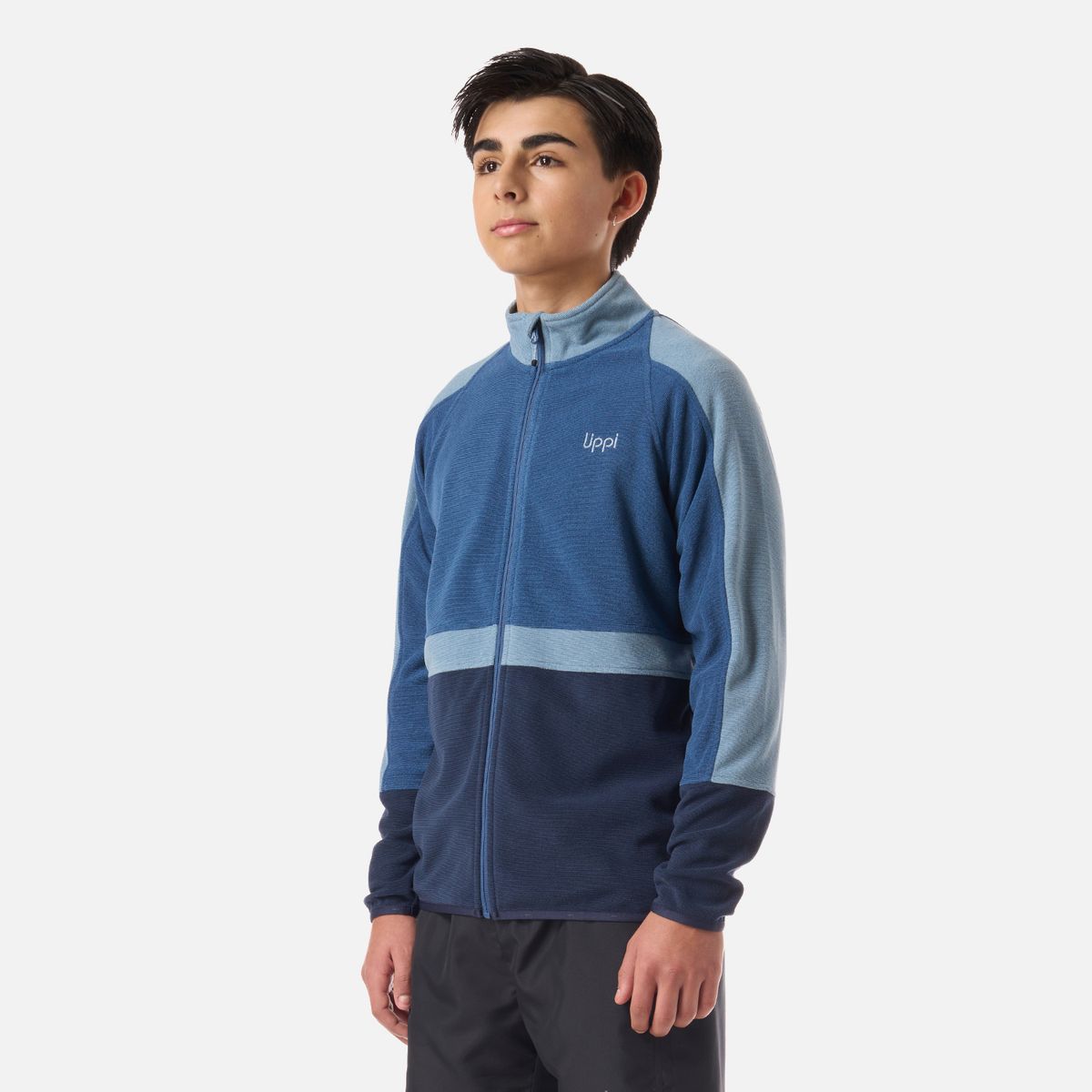 LIPPI - Polar Teen Boy Fireplace Full Zip Sweatshirt Azul oscuro Lippi