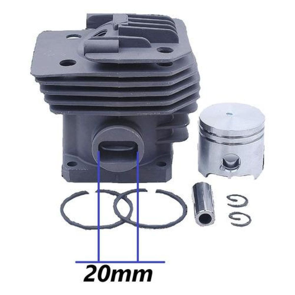 ALTERNATIVE - Kit Cilindro Pistón Y Anillos Para Desbrozadora Stihl Fs160