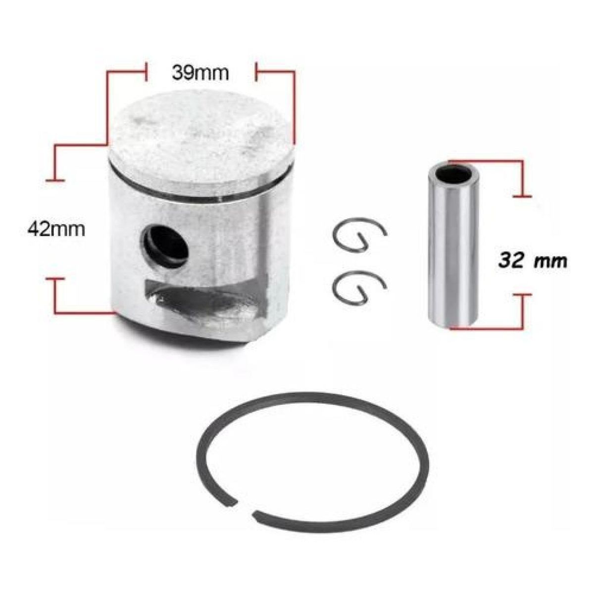 GENERICO - Kit Cilindro Pistón Y Anillos Para Motosierra H236 H240