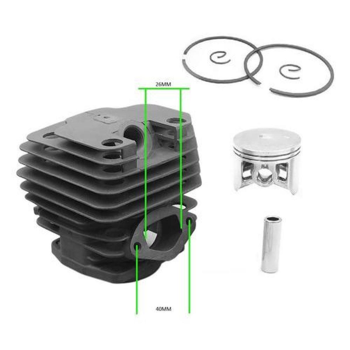 GENERICO - Kit Cilindro Pistón Y Anillos Motosierra China 5200