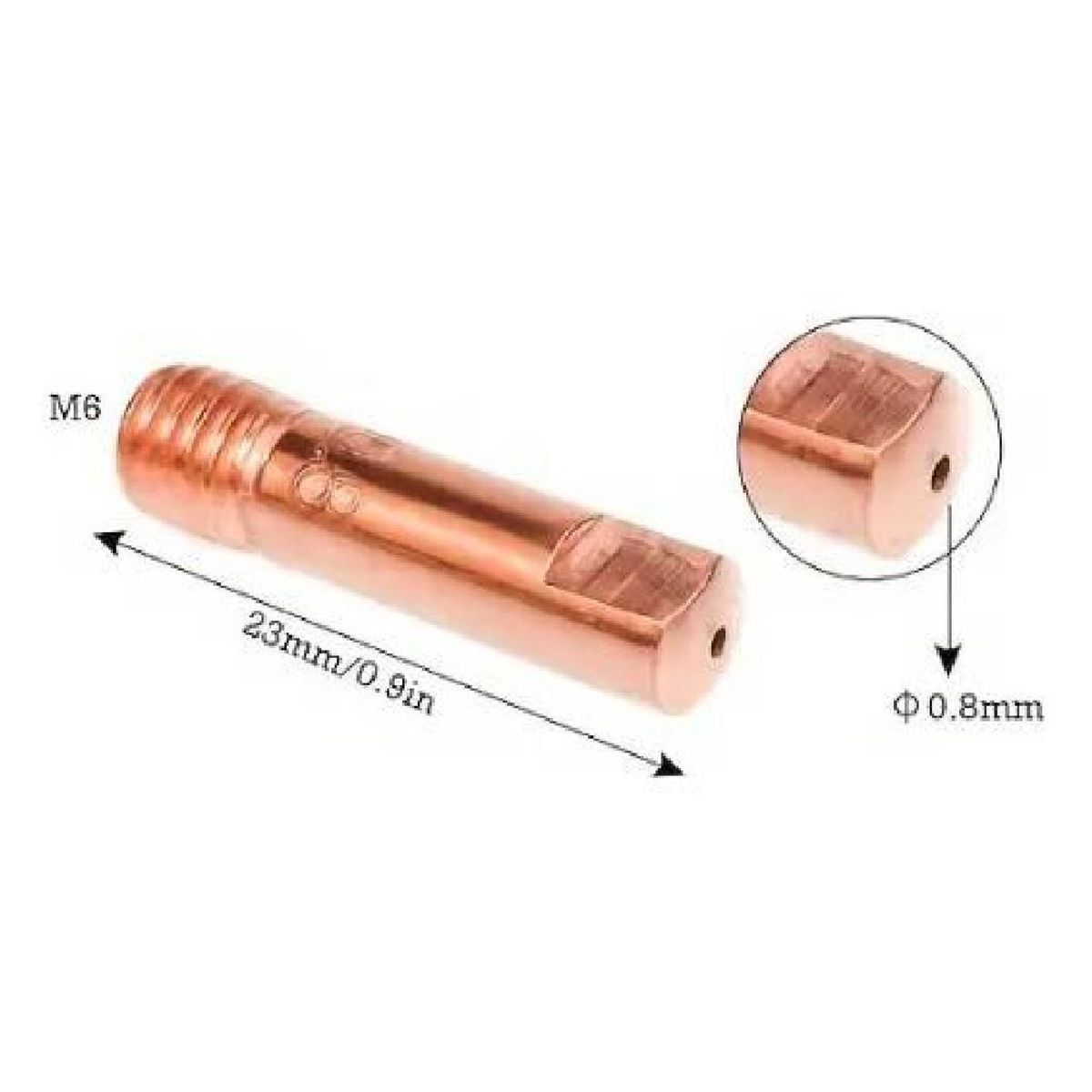 GENERICO - Pack 3 Alambres Soldadura 08mm 1kg + 3 Boquillas Mig 08mm