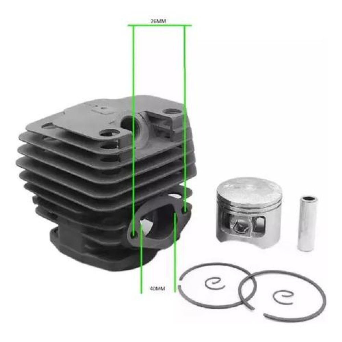 GENERICO - Kit Cilindro Pistón Y Anillos Motosierra China 5800 58cc